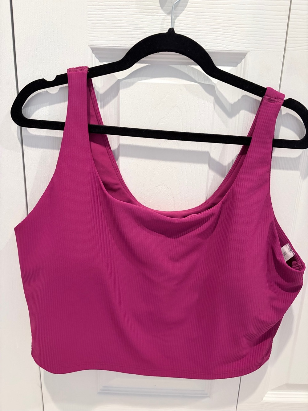 Old Navy Magenta Ribbed Crop Tank Top